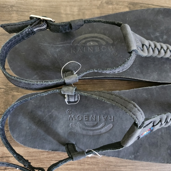 NWOT Rainbow T-Street Leather Braided Sandals - Picture 3 of 8